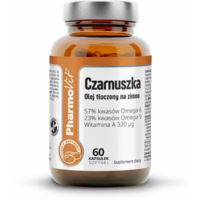 PHARMOVIT - Czarnuszka olej tłoczony na zimno kapsułki, 60 sztuk