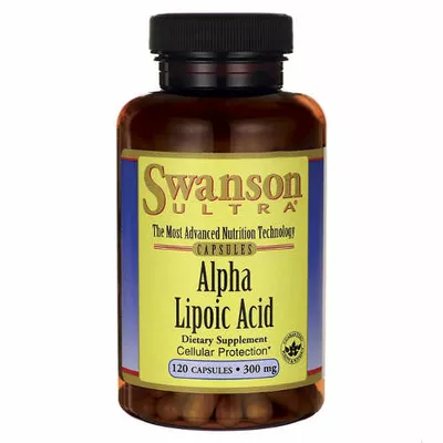 Swanson ALA Kwas Alfa liponowy - kapsułki, 120 sztuk