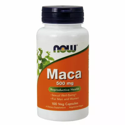 NOW FOODS Maca 500 mg - kapsułki, 100 sztuk