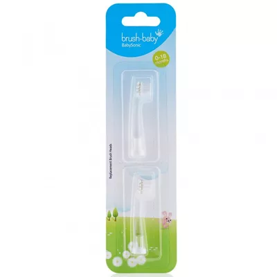 BRUSH-BABY BabySonic Końców.0-18m 2szt. BL