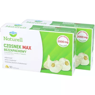 ZESTAW: 2 x Naturell Czosnek Max bezzapachowy, 90 kapsułek