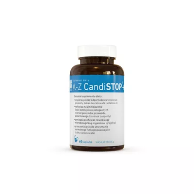 A-Z Medica - CandiSTOP+, wsparcie trawienia, 60 kapsułek