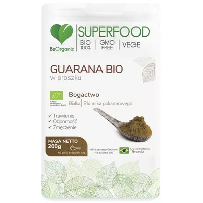 BeOrganic - Guarana BIO w proszku, 200g 