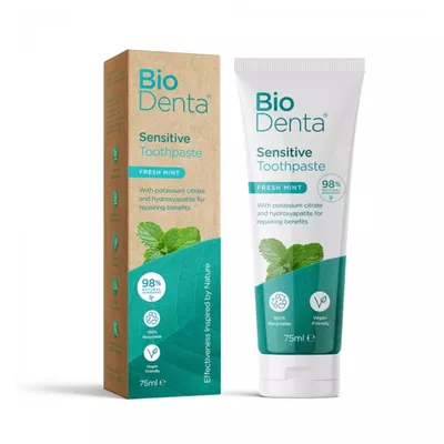 BioDenta - Sensitive pasta do zębów, Fresh Mint, 75 ml