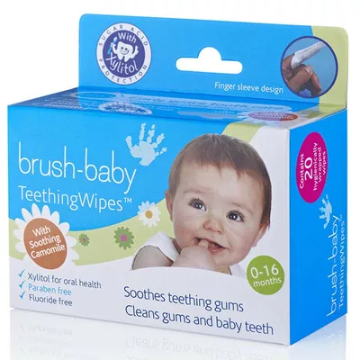 BRUSH-BABY Teething Wipes gaz.hig.z rum.BL