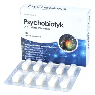 ACTIVLAB - psychobiotyk, 6 szczepów bakterii psychobiotycznych, 20 kapsułek