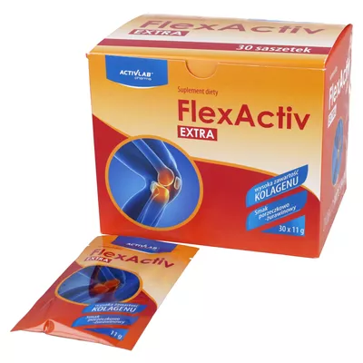 ACTIVLAB - FlexActiv Extra, uzupełnienie niedoboru kolagenu i witaminy C, 30 saszetek