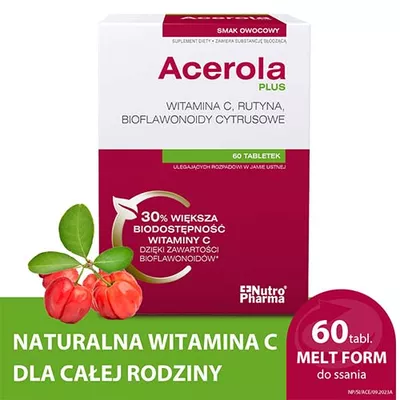 Acerola Plus Witamina C, 60 tabletek do ssania
