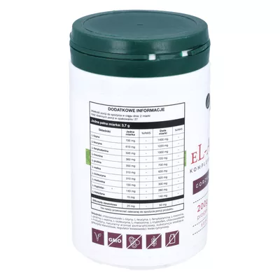 Aliness - El-Amino, kompleks aminokwasów, gorzka pomarańcza, 200 g