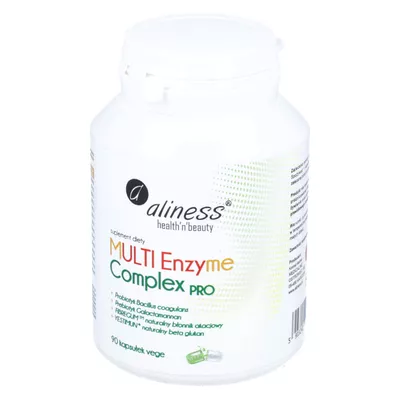 Aliness - MultiEnzyme Complex PRO - roślinne enzymy trawienne, 90 wege kapsułek