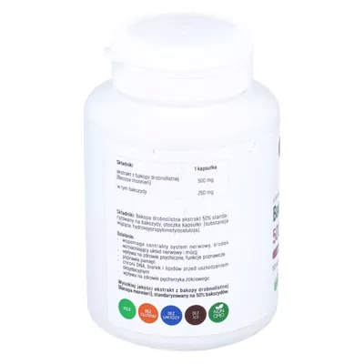 Aliness - Bacopa Monnieri extract 50% 500 mg, 100 wege kapsułek