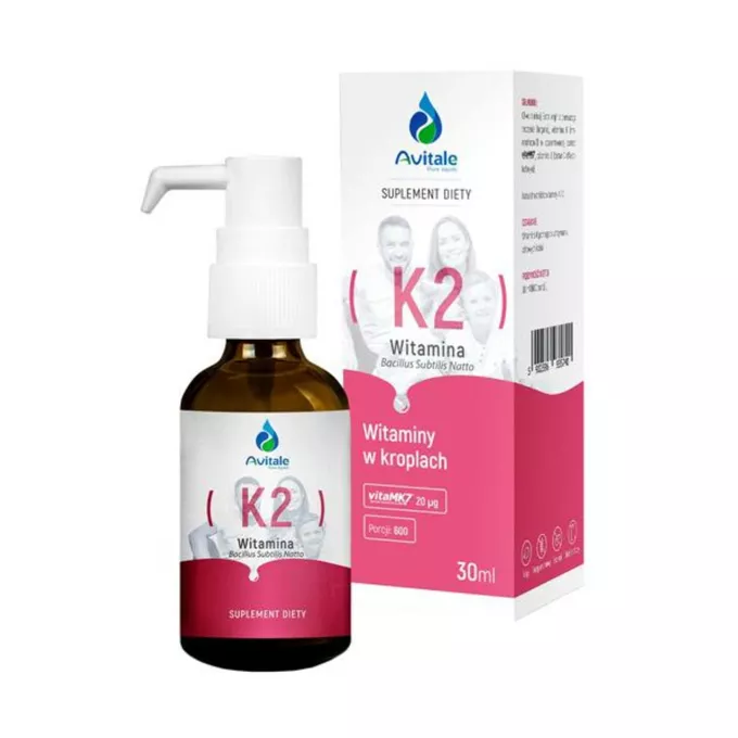 Avitale Witamina K2 - naturalna witamina K 20 mcg, krople, 30 ml