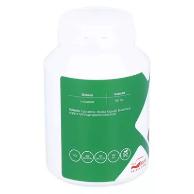 Aliness - L-Glutamine 500 mg -  wsparcie funkcji mózgu i regeneracja mięśni, 100 kaspułek