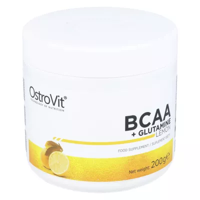 OSTROVIT - BCAA+Glutamine, wzmocnienie wytrzymałości mięśniowej, lemon, 200g