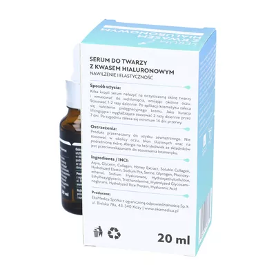 EkaMedica - serum do twarzy z kwasem hialuronowym, 20ml